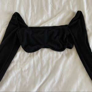 SHEIN LONG SLEEVE CROP TOP (PRINCESS POLLY DUPE)